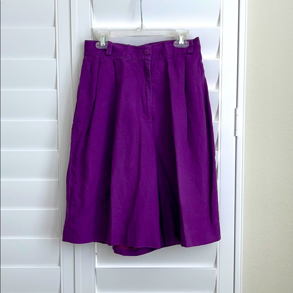 Linen Purple Shorts Size 6